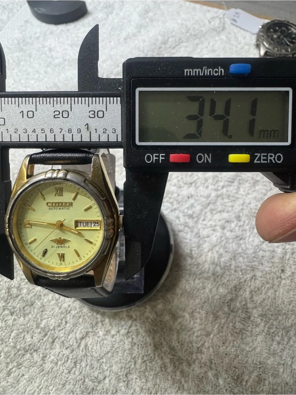 Citizen Light Green Dial Dress Watch with Gold Accents